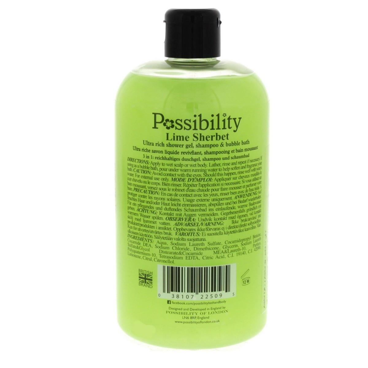 Possibility Lime Sherbet Shower Gel 525ml